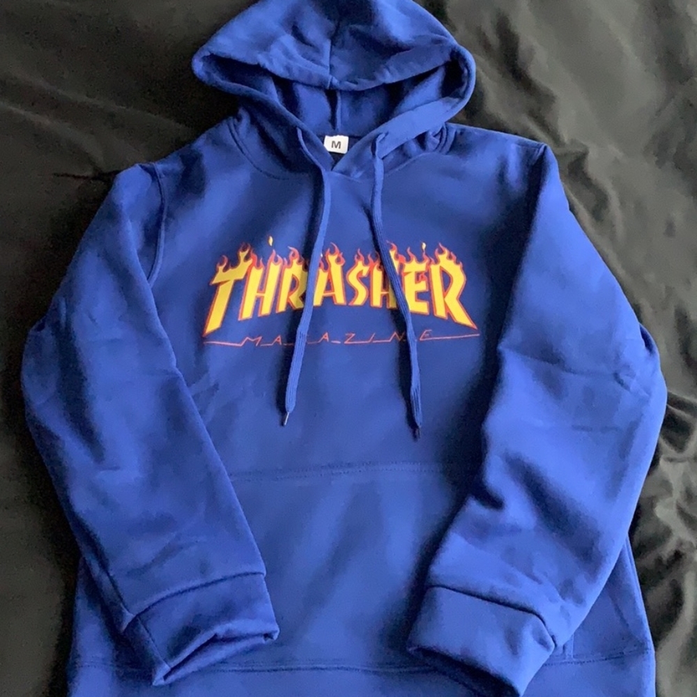 Blue Thrasher Hoodie - Size M